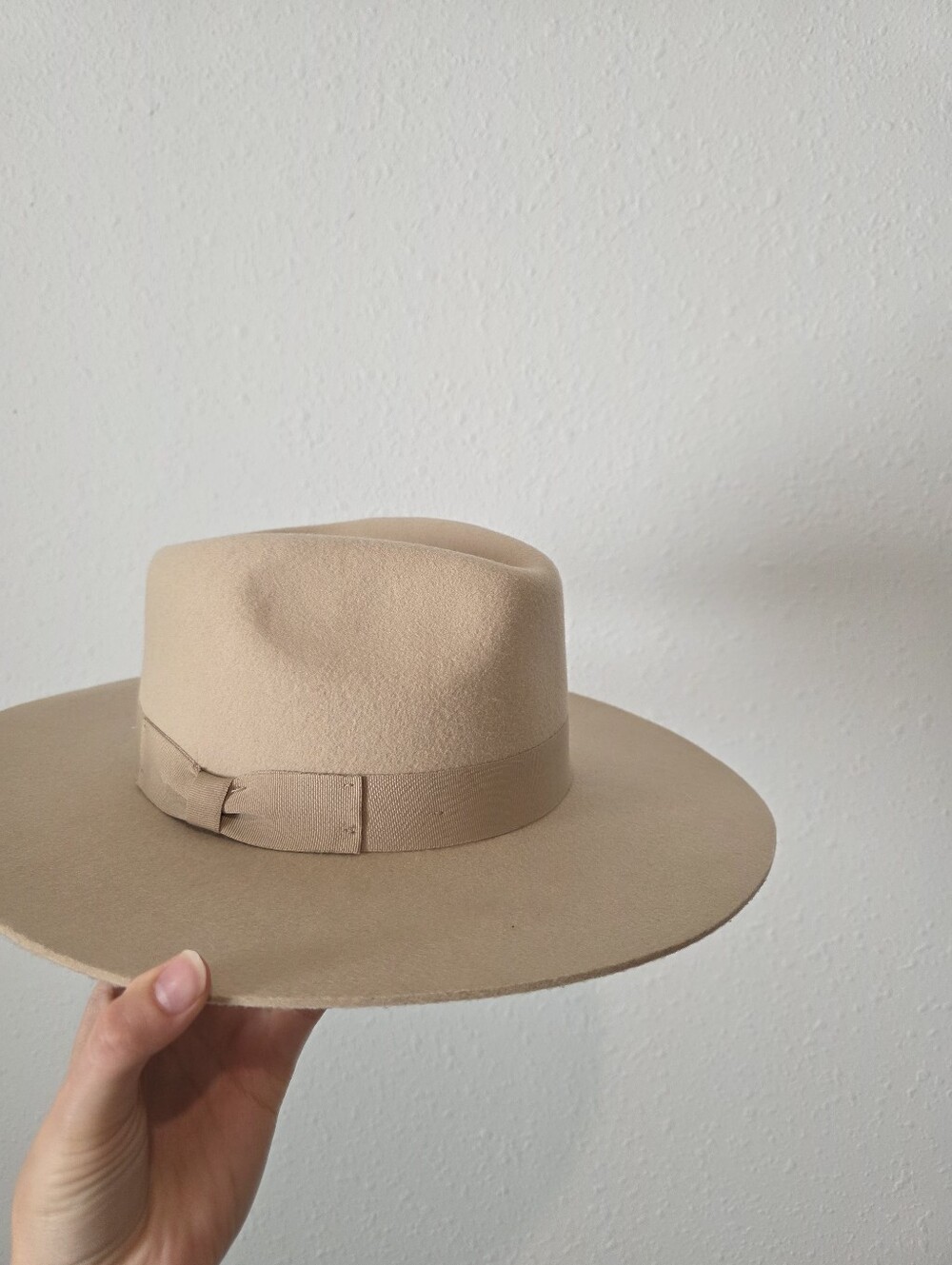 Neutral Wool Felt Rancher Hat OS - Picture 4 of 6
